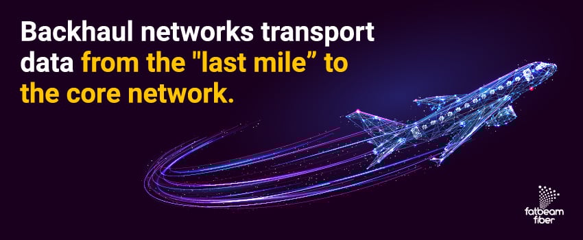 Backhaul networks transport data from the "last mile” to the core network.
