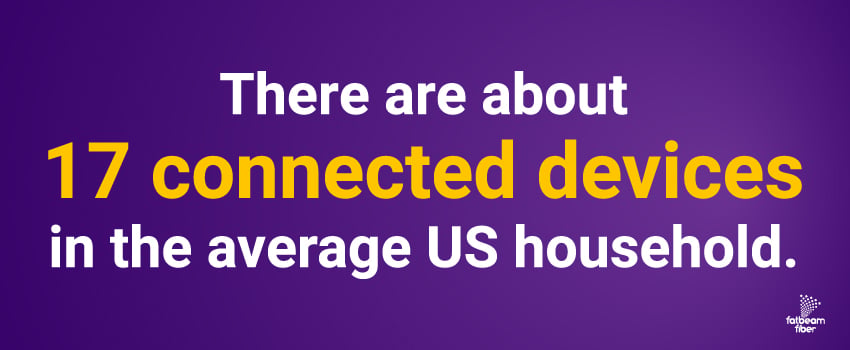There are about 17 connected devices in the average US household.