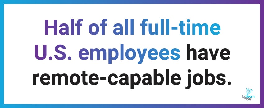 Half of all full-time U.S. employees have remote-capable jobs.